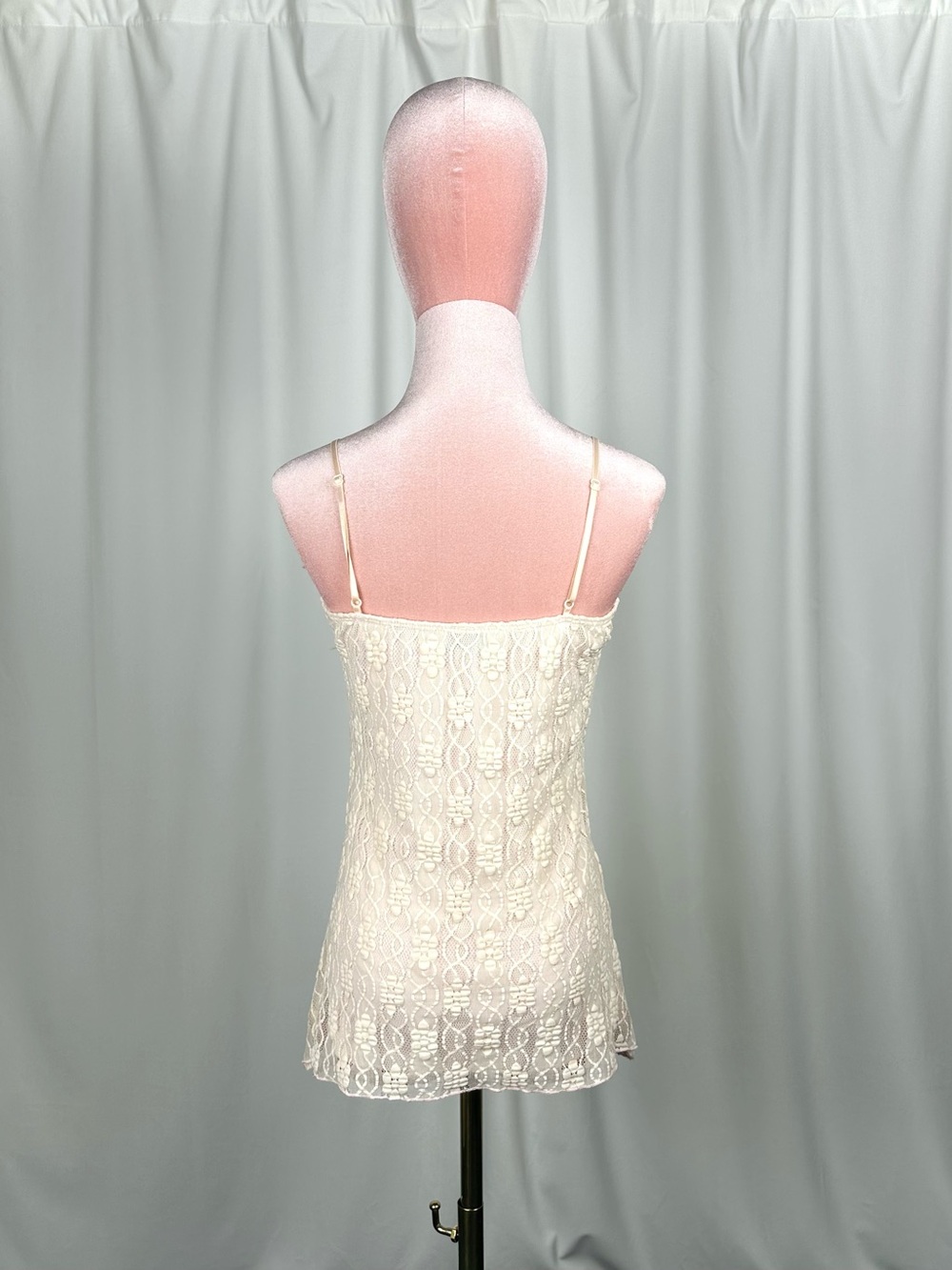 Vintage MKM Designs Lace Cami Top Cream Gold Fairycore XS/S - Picture 8 of 16